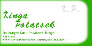 kinga polatsek business card